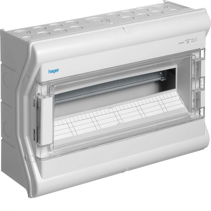 Hager Vector - Ledige installatiekast - 1 x 18 modulen - VE118F