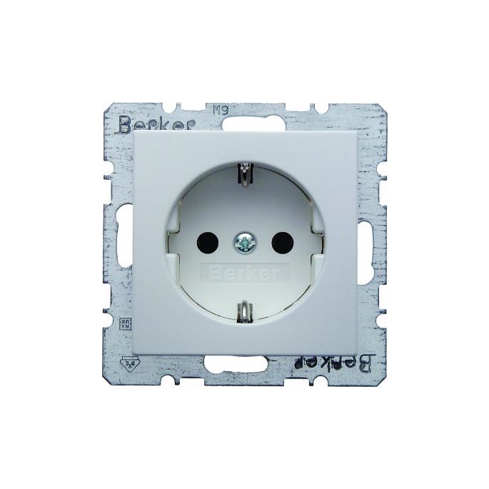 Berker | Wandcontactdoos randaarde | S.1/B.3/B.7 Polarwit Mat | 6147431909