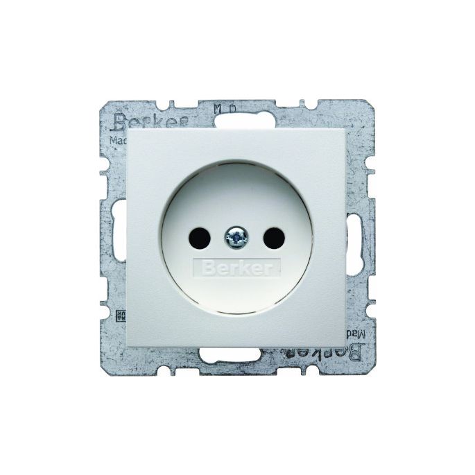 Berker | Wandcontactdoos zonder randaarde | S.1/B.3/B.7 Polarwit Mat | 6167031909