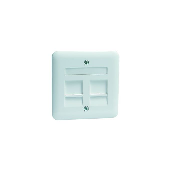 Peha | Centraalplaat modular jack 2-voudig | Standaard Glanzend Wit | 80.610.02 MJ2 NA