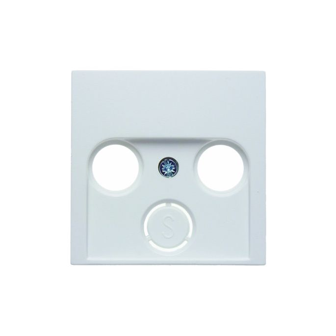 Berker | Centraalplaat voor Coax/antenne wandcontactdoos | S.1/B.3/B.7 Polarwit Mat | 12031909