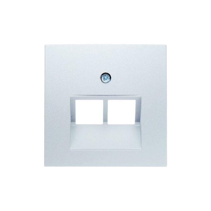 Berker | Centraalplaat RJ45 wandcontactdoos 2-voudig | S.1/B.3/B.7 Polarwit Mat | 14091909