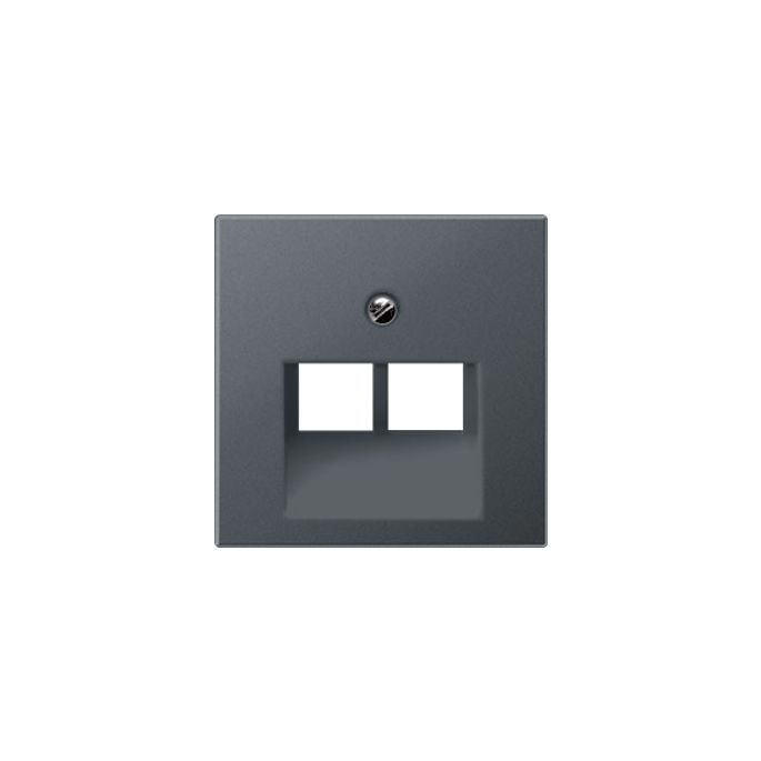 Jung | Centraalplaat 2-voudig RJ45 | A550 Antraciet mat | A 569-2 BF PL UA ANM
