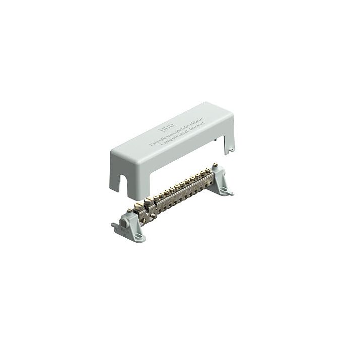 OBO 1801 FIN - Potentiaalvereffeningsrail, 7x 25mm² + 2x 95mm² met afdekkap - 5015680