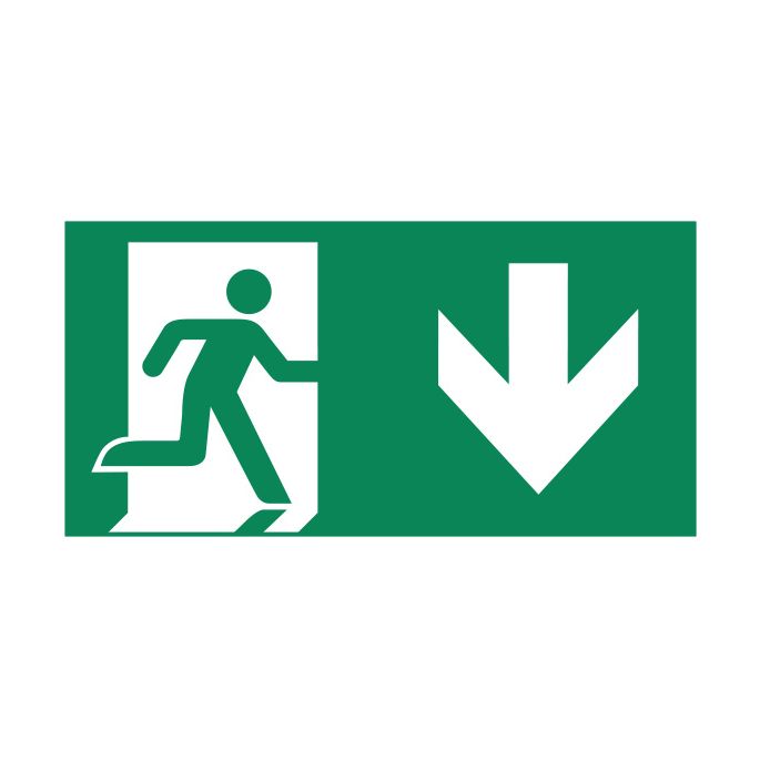 Pictogram-D man pijl beneden TIC 4mm