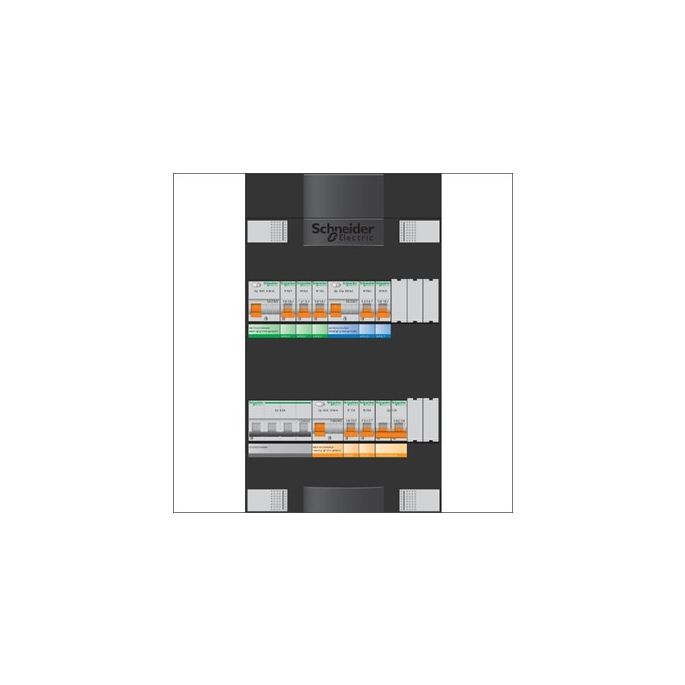 Schneider groepenkast 3 fase met 7 groepen en fornuisgroep ADVG2322224FH3