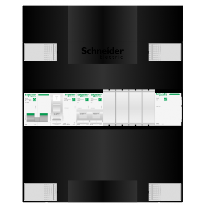 Schneider groepenkast 1 fase met 2 groepen en beltrafo ADV22004TH1