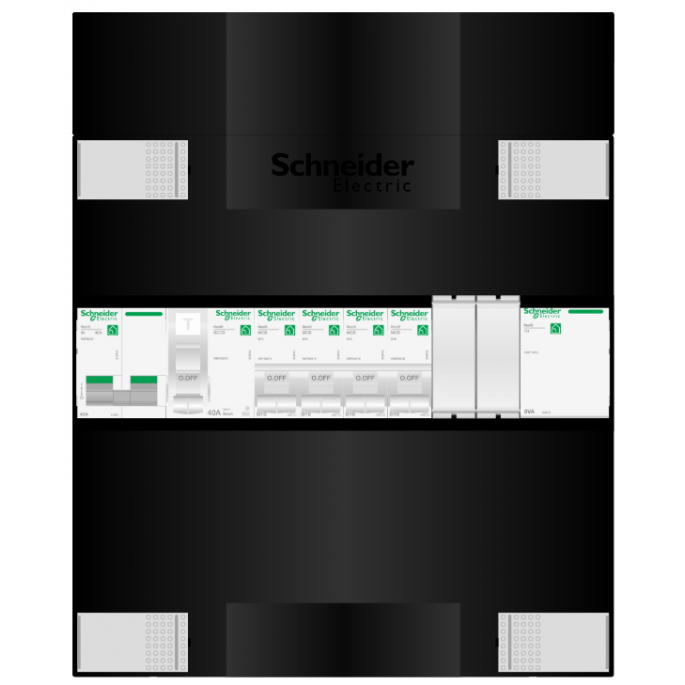 Schneider groepenkast 1 fase met 4 groepen en beltrafo ADV24004TH1 