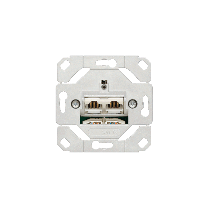 Gira | RJ45 Data wandcontactdoos CAT6 2-voudig | 245200