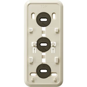 Gira | Montageplaat 3-voudig | Opbouw Crème | 008310