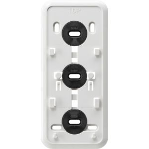 Gira | Montageplaat 3-voudig met randaarde | Opbouw Wit | 008311