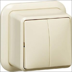 Gira | serieschakelaar | Opbouw Crème | 010510