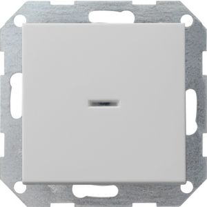 Gira | Drukvlakschakelaar - wisselschakelaar 1-voudig met controlevenster | Systeem 55 Grijs | 0136015