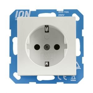 ION Wandcontactdoos RA V1/J1 Mat Alpin Wit 10.100.015