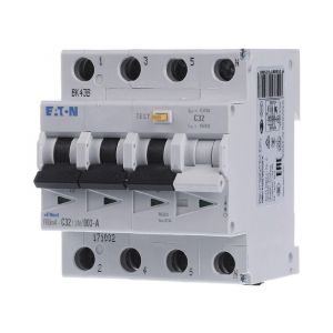 Eaton aardlekautomaat / 32A, 30mA, C-kar, 3P+N / FRBM4-C32/3N/003-A / 171002