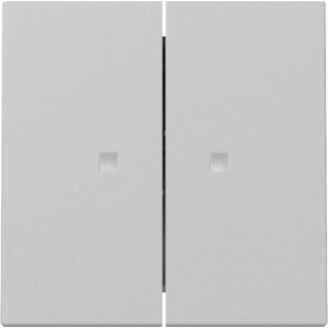 Gira schakelwip 2-voudig met controlevenster / Systeem 55 grijs mat / 3631015