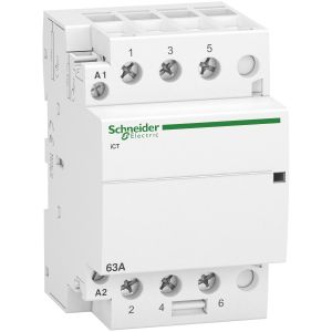 Schneider Electric A9C20863 – Acti9 iCT Contactor 63A | 3NO | 230-240 V AC | DIN-rail