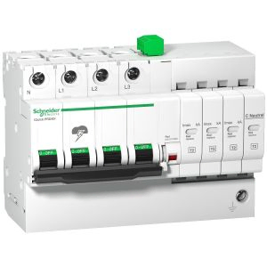 Schneider Electric - Overspanningsbeveiliging - type 2- of type 3 - 3P+N - 2kA - Met patroon - A9L16300