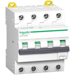 Schneider Acti9 aardlekautomaat | 32A, 30mA, C-kar, 4-polig | A9D77432