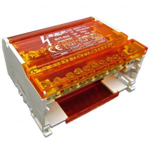 SEP Europe BVT-411 - vierpolige klemmenblok t/m 100A AC/DC uitvoering met 11 aansluitingen