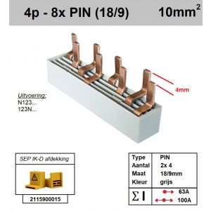 SEP P04008G40 kam 4f PIN 8p, 9/18mm (4mm)