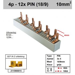 SEP P04012G40 kam 4f PIN 12p, 9/18mm (4mm)