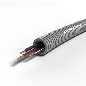 Preflex flexbuis 16mm / VD draad 3x1,5mm² / zwart/rood, zwart/wit, zwart / 100 meter
