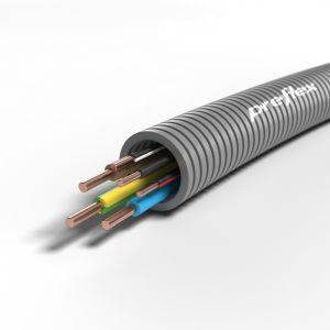 Preflex flexbuis 20mm / 3x installatiedraad 2.5mm², bruin, blauw en geel/groen + 3x installatiedraad 1.5mm², Zwart, Zwart/Rood, Zwart/Wit / 100 meter / 1234000834