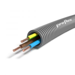 Preflex flexbuis 20mm / 3x installatiedraad 6mm², Blauw, bruin, geel/groen / 100 meter / 1234000920