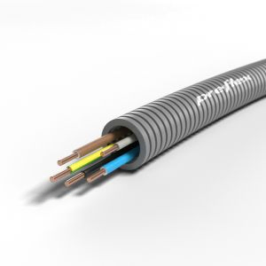Preflex flexbuis 20mm / VD draad 5x2,5mm² / blauw, bruin, geel/groen, zwart, grijs / 100 meter