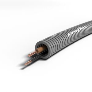 Preflex flexbuis 16mm / VD draad 1x2,5mm² + 1x1,5mm² / bruin, zwart / 100 meter