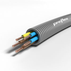 Preflex flexbuis 20mm / VD draad 5x2,5mm² / blauw, blauw, bruin, bruin, geel/groen / 100 meter