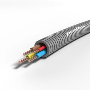 Preflex flexbuis 20mm / 3x installatiedraad 2,5mm² blauw, bruin, geel/groen + 1x installatiedraad 1,5mm² rood / 100 meter / 1234000816