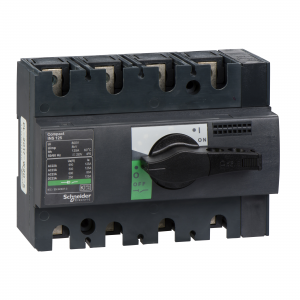 Schneider Electric Compact INS125 lastscheider | 125A, 4-polig met zwarte draaigreep | 28911