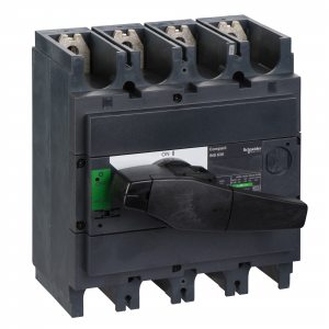 Schneider Electric Compact INS630 lastscheider | 630A, 4-polig met zwarte draaigreep | 31115
