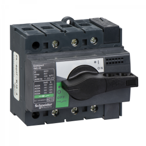 Schneider Electric Compact INS40 lastscheider | 40A, 3-polig met zwarte draaigreep | 28900