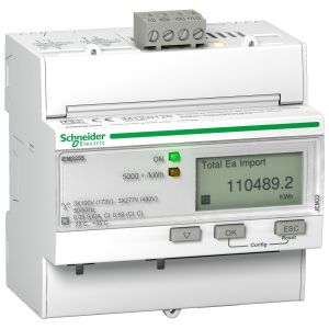 SCHNEIDER A9MEM3255 | kWh-meter 5A, 3-fase, MID, ongeijkt | A9MEM3255