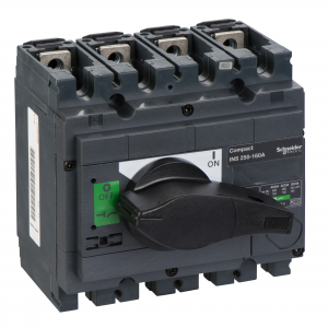Schneider Electric Compact INS250-160 lastscheider | 160A, 4-polig met zwarte draaigreep | 31105