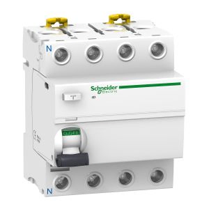Schneider Acti9 aardlekschakelaar | 100A, 500mA, Type A, 4-polig | A9R26491
