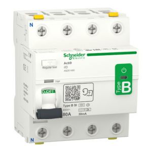 Schneider Acti9 aardlekschakelaar | 80A, 30mA, Type B-SI, 4-polig | A9Z61480