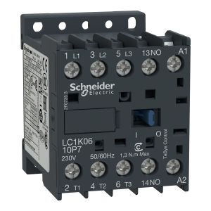 Schneider Electric LC1K0910V7 – TeSys K Contactor 9A | 3-polig (3NO) + 1NO | 400V AC spoel | Paneel/DIN-rail