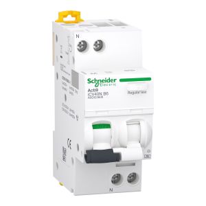 Schneider Acti9 aardlekautomaat | 6A, 30mA, B-kar, 6kA, 1P+N | A9DG3606