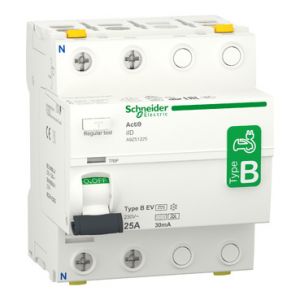 Schneider Acti9 aardlekschakelaar | 25A, 30mA, Type B-EV, 2-polig | A9Z51225