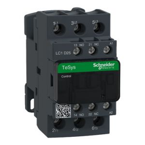 Schneider Electric LC1D25B7 – TeSys D Contactor 25A | 3-polig (3NO) | 24 V AC spoel | Paneel/DIN-rail