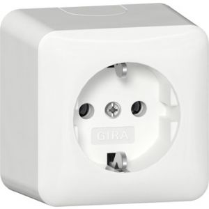 Gira 444014 opbouw wandcontactdoos randaarde 16A 250V wit