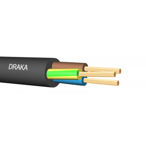 Draka RWPK - Rubberen kabel 4G1,5mm2 zwart - Rol van 100 meter