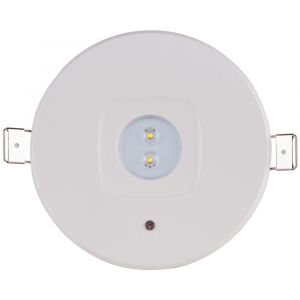 De Noodverlichting Inbouw wijst mensen in een noodsituatie naar de uitgang. De lamp heeft een autonoom systeem, wat betekent dat het blijft branden als de stroom uitvalt. Een essentieel onderdeel om vluchtroutes zichtbaar te maken.