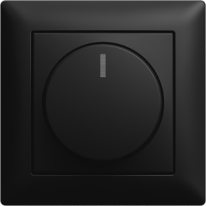Busch-Jaeger | Dimmerknop draai/druk met afdekraam | Busch Balance SI Mat Zwart | 6523 UJ-915-102