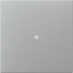 Gira schakelwip rechtstaand met controlevenster / Systeem 55 aluminium mat / 349026