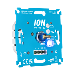 ION INDUSTRIES | LED Dimmer 200 Watt met blauwe indicatielamp | 90.100.120